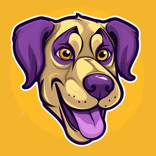 hand drawn dog avatar element