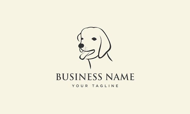 Hand drawn dog head logo