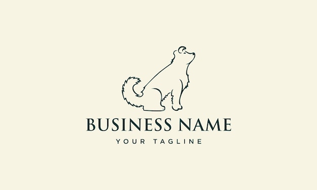 Hand drawn dog logo design