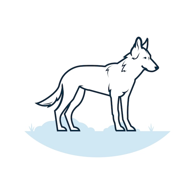 Vector hand drawn dog outline illustration