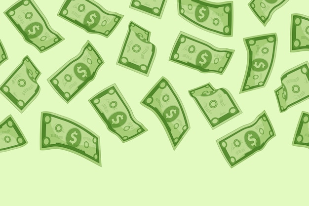 Vector hand drawn dollar bill background