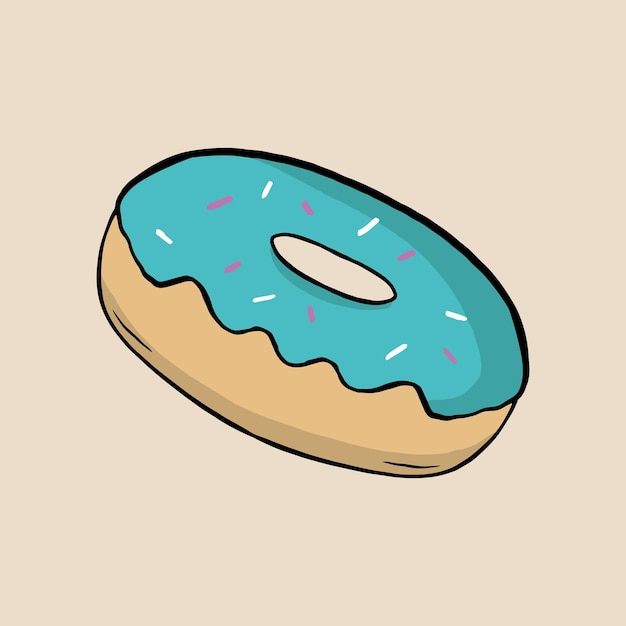 Hand drawn donut illustration