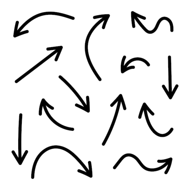 hand drawn doodle arrow