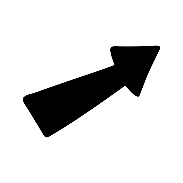 Hand drawn doodle arrows silhouette for business infographic