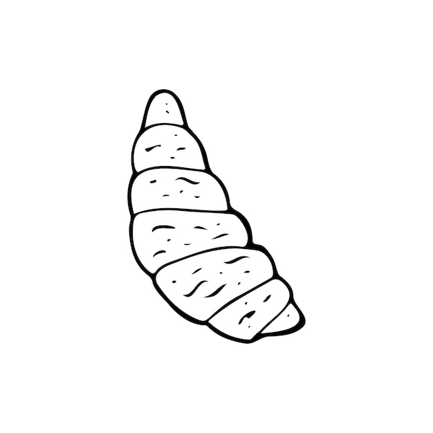 Hand drawn doodle croissant Vector illustration