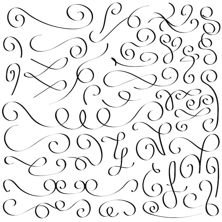 Vector hand drawn doodle dividers borders set decorative elements and embellishments