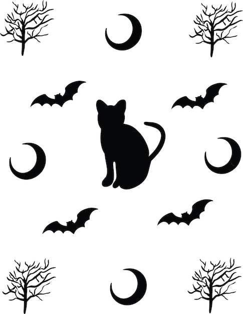 Ручной рисунок каракули hqppy Хэллоуин набор иконок