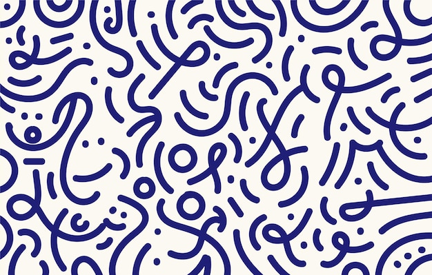 Vector hand drawn doodle line pattern vector background