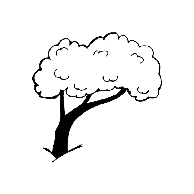 Hand drawn doodle sketch tree