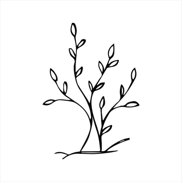 Hand drawn doodle sketch tree