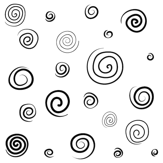 Vector hand drawn doodle spiral illustration vector