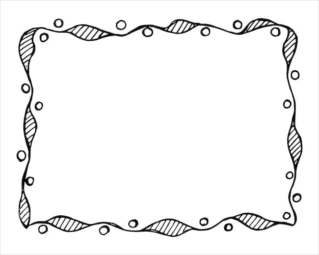 Hand drawn doodle style frame