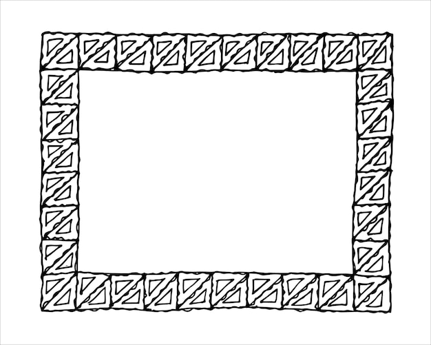 Hand drawn doodle style frame