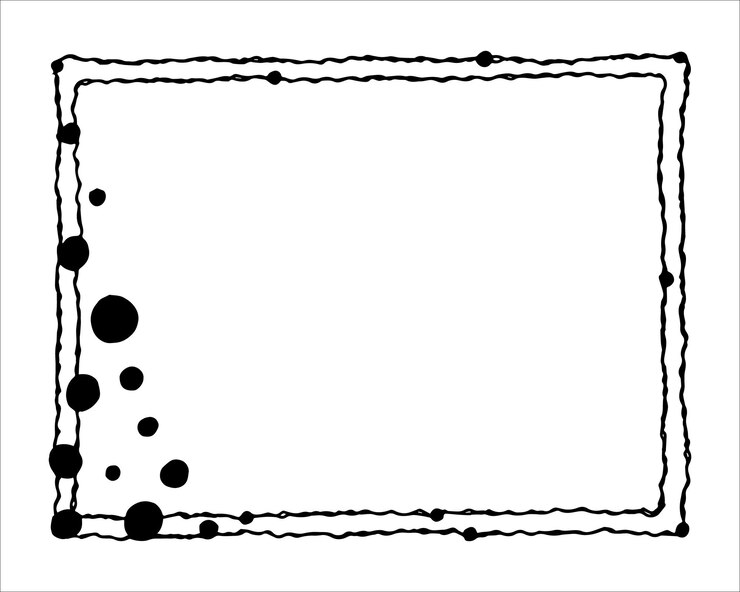 Hand drawn doodle style frame