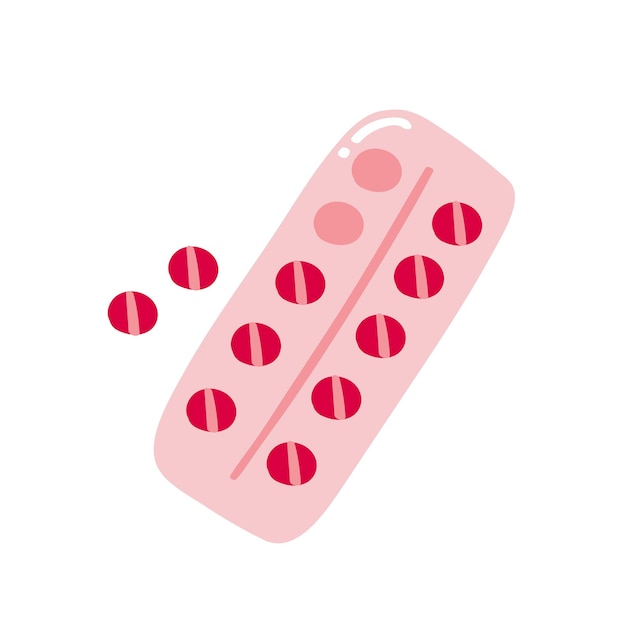 Hand drawn doodle vector illustration of painkillers tablets