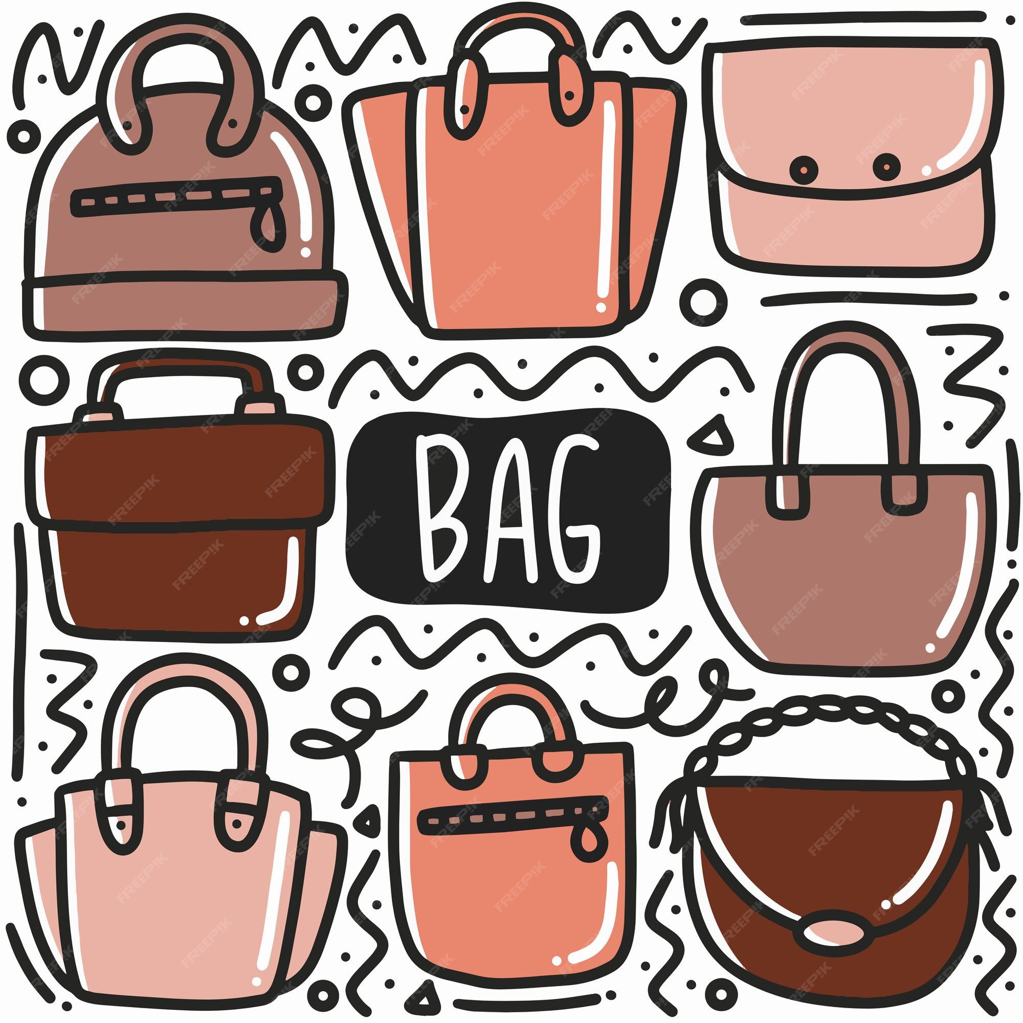 Fashion and trends of 2000s, women handbag vector Stock Vector