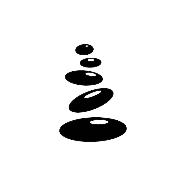 Vector hand drawn doodle of zen stones vector