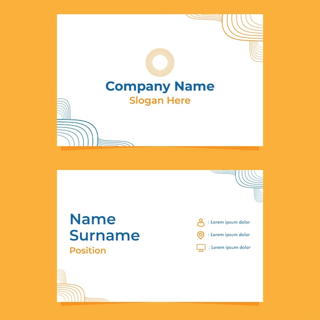 Hand drawn double sided business card template