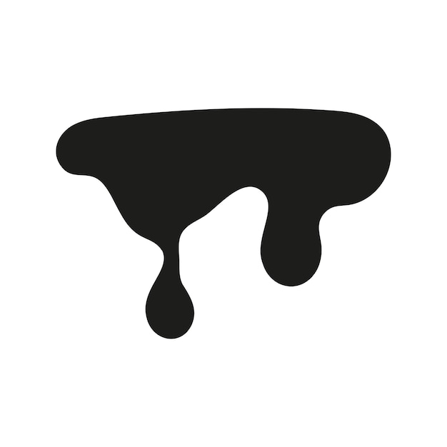 Hand drawn dripping flow liquid melt and drop silhouette Doodle water splashes graphic illustration