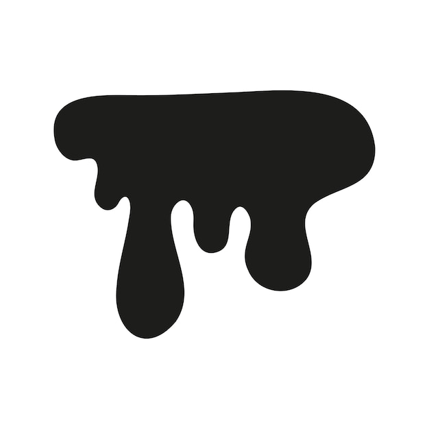 Hand drawn dripping flow liquid melt and drop silhouette Doodle water splashes graphic illustration