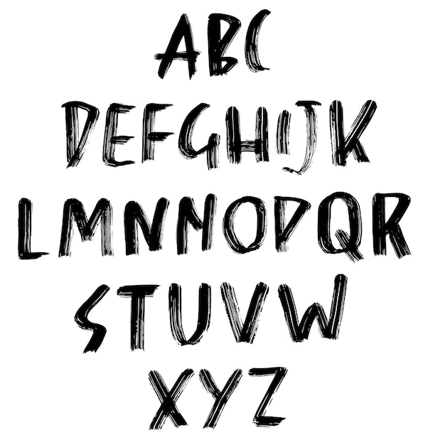 Premium Vector Hand Drawn Dry Brush Font premium-vector-hand-drawn-dry-brush-font