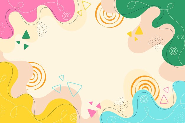 Vector hand drawn dynamic shapes background