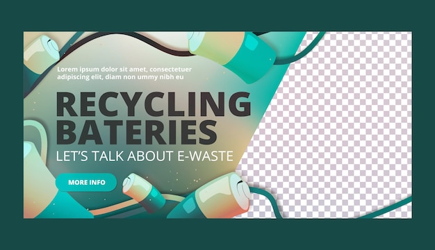 Hand drawn e-waste banner template