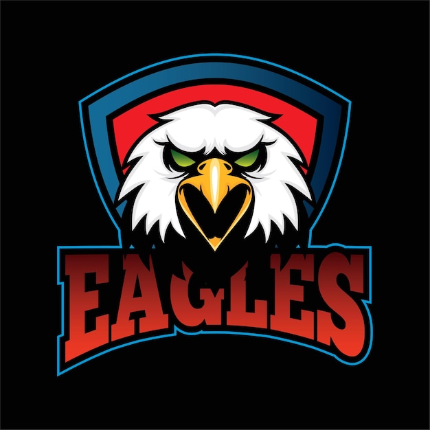 Hand drawn of eagle head , eagle mascot for t-shirt , sport wear ,logo, emblem graphic, athletic app