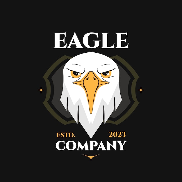 Hand drawn eagle logo template