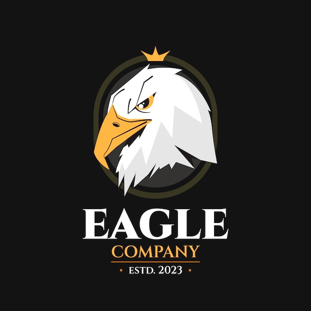 Vector hand drawn eagle logo template