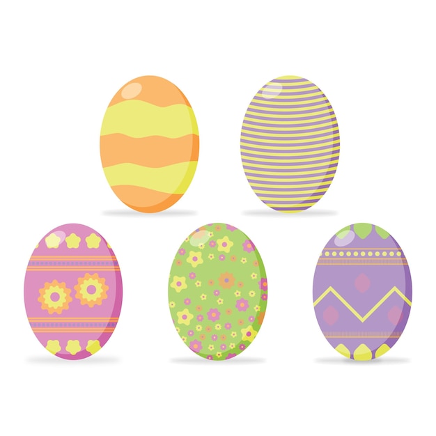 hand drawn Easter eggs collection