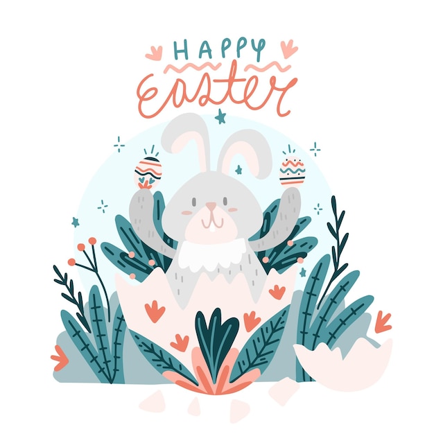 Hand drawn easter illustration