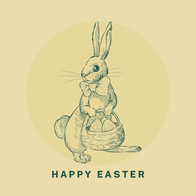 Hand drawn easter illustration