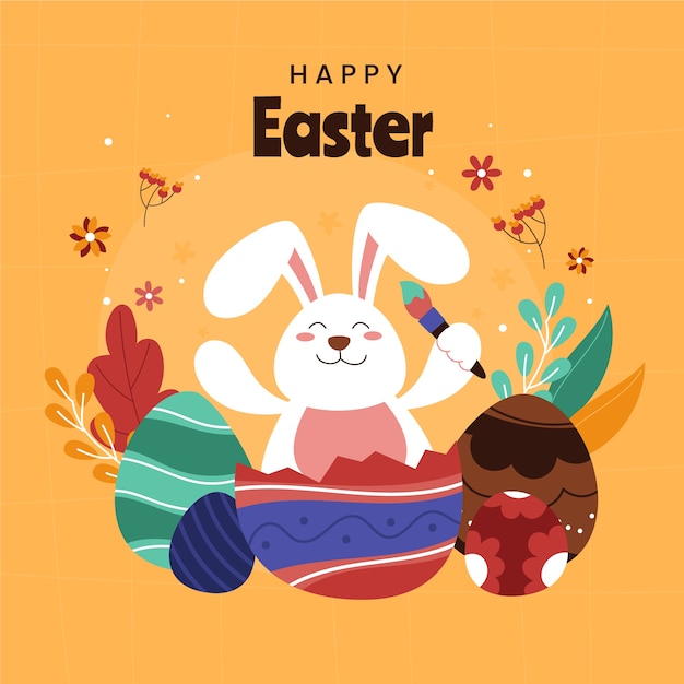 Vector hand drawn easter illustration