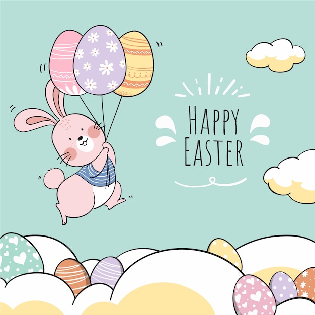 hand drawn easter illustration