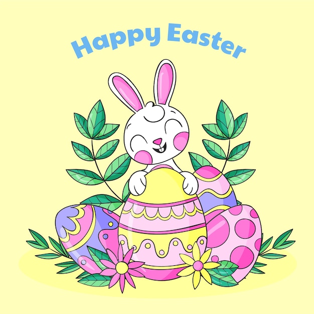 Vector hand drawn easter illustration