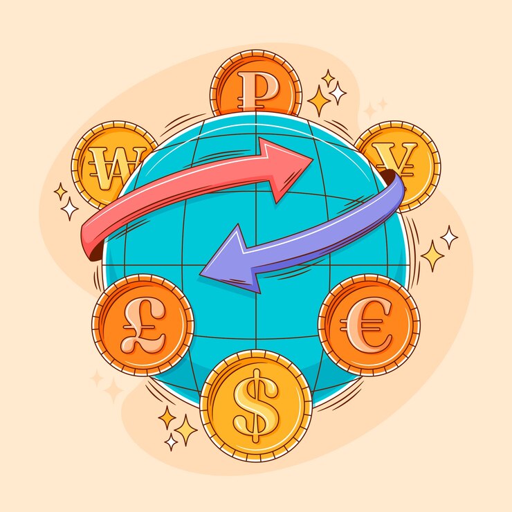 Vector hand drawn economics illustration
