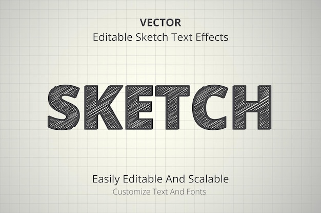 Hand Drawn Editable Sketch Text Effect