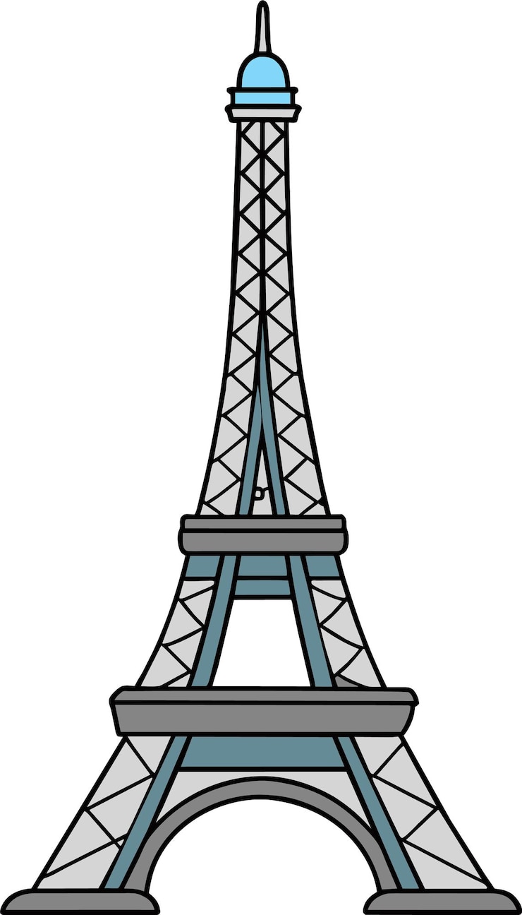 Vector hand drawn eiffel tower vector illustration