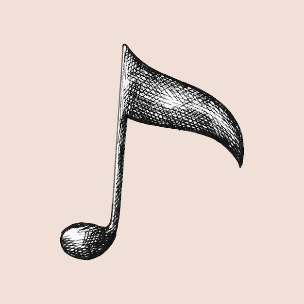 Hand-drawn eighth note illustration