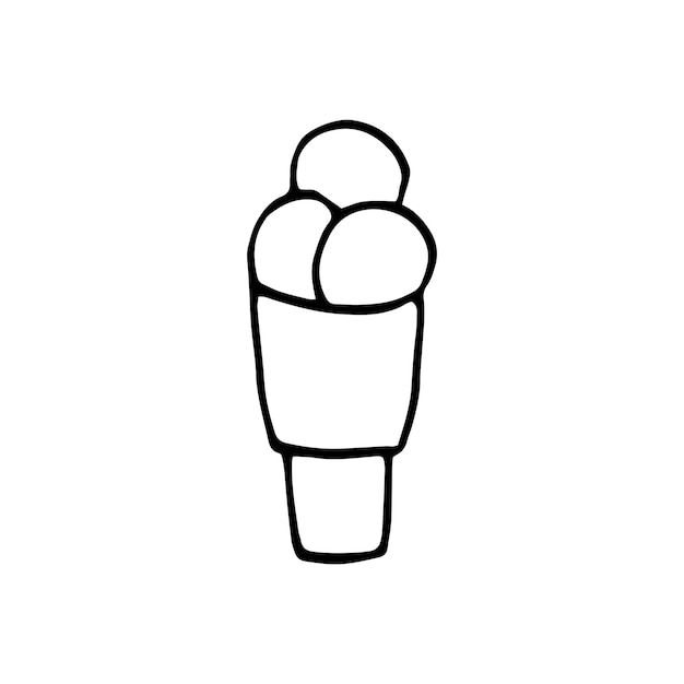 Hand drawn element ice cream