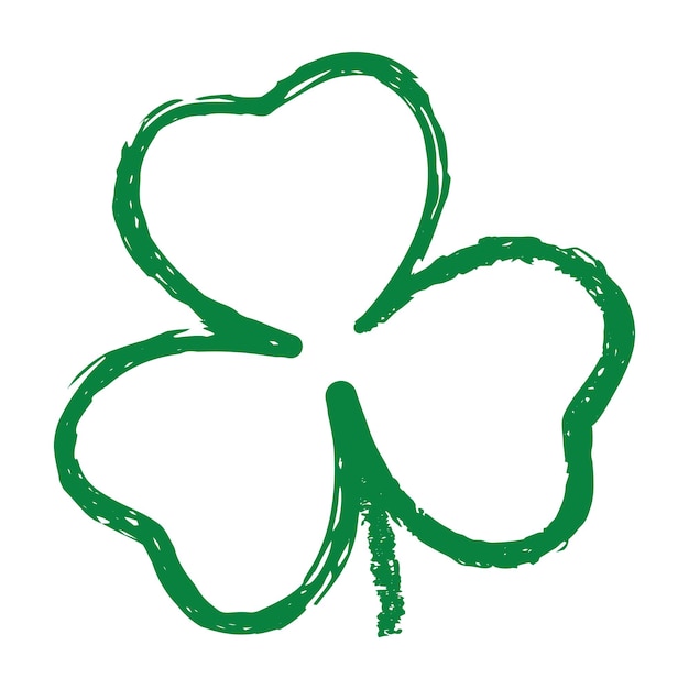 hand drawn emerald clover