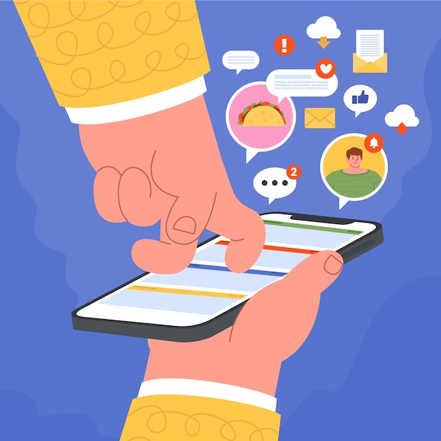 hand drawn endless scrolling  illustration