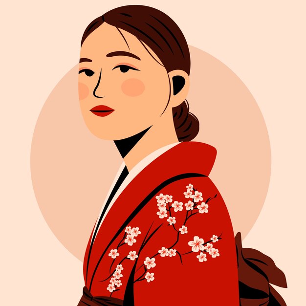 Hand drawn ethnic beauty illustration