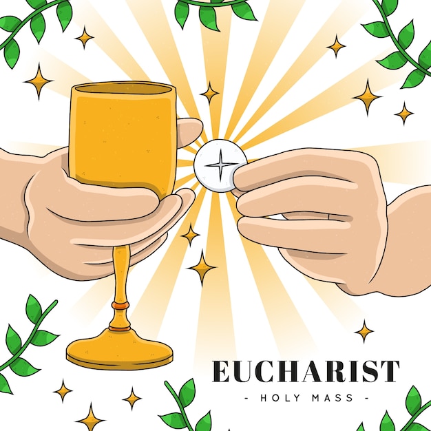 Hand drawn eucharist illustration