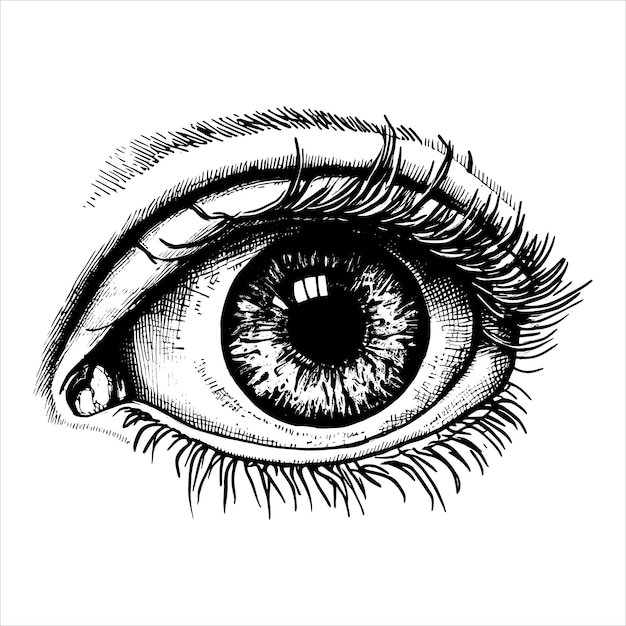 Pen Drawing of An Eye (Scribbling & Hatching Technique) — Steemit