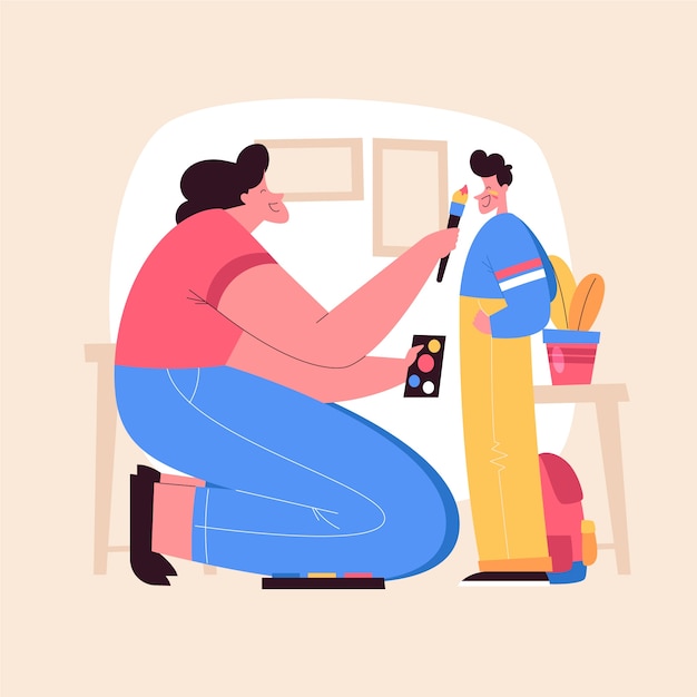手描きの顔の絵のイラスト