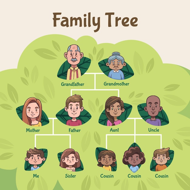 Hand drawn family tree generation