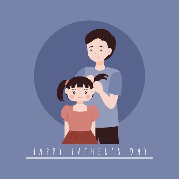 hand drawn father day vector flat illustration concept