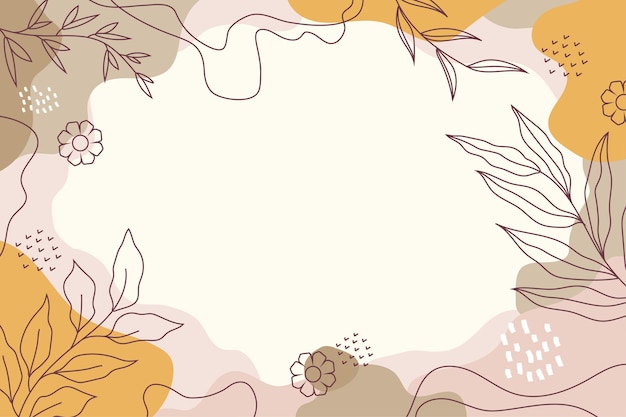 Hand drawn flat abstract shapes background